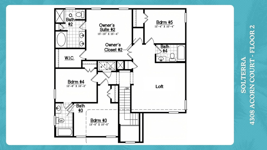 Floor plan 4, Solterra Resort 5 Bedroom Private Pool Home with Game Room 5 Home, Polk