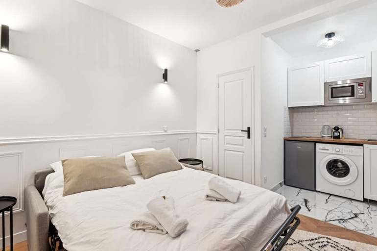 Room 3, Charming Studio - Pereire - Lease Mobility, Paris