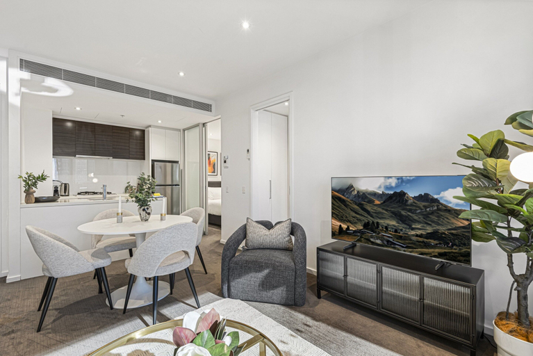 Living room 5, Elegant Southbank Escape Apartment With Balcony, Melbourne