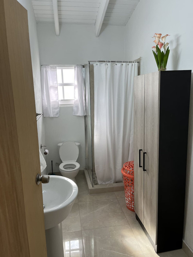 Bathroom shower, 3 Bedroom Villa in Pos Chiquito Sun and Fun 5 Minute Walk to Beach