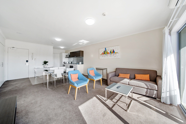 Living room 2, Bright 1-Bed Apartment with Balcony, Canberra