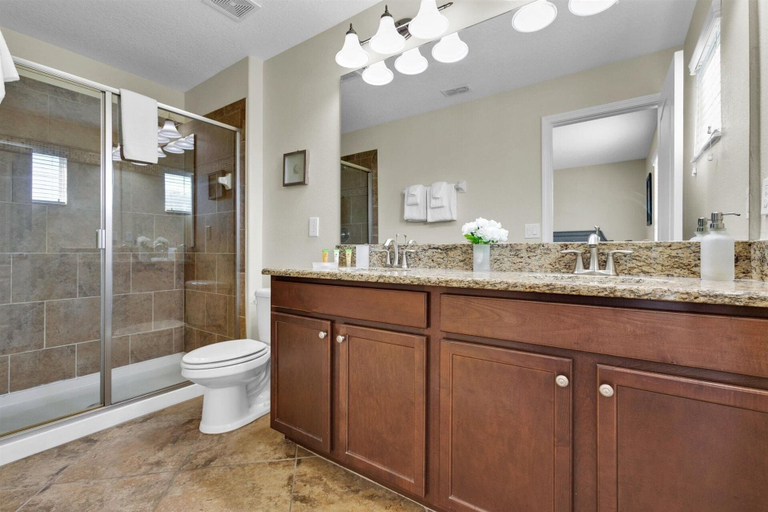 Bathroom 5, Paradise Palms Resort 6 Bedroom Private Pool+Spa Home 6 Home, Osceola