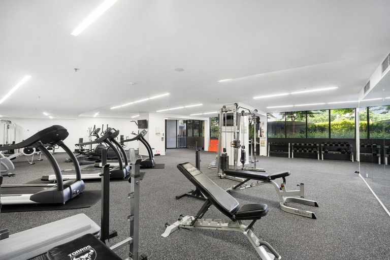 Fitness facility, Spacious 1-bed With View in Central Location, Canberra