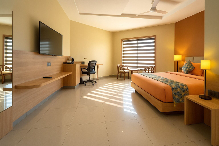 Bedroom 3, The Sky Imperial Bapu’s Resort, Devbhumi Dwarka