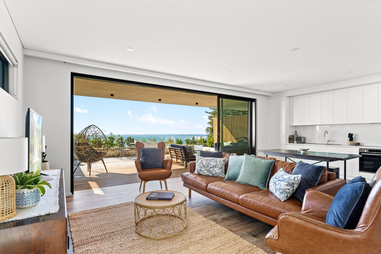Living room 3, Ocean Views, Deck and Parking at Beach Apartment, Sydney