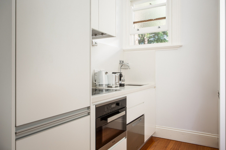 Private kitchen, Boutique Studio With Balcony in Perfect Location, Sydney
