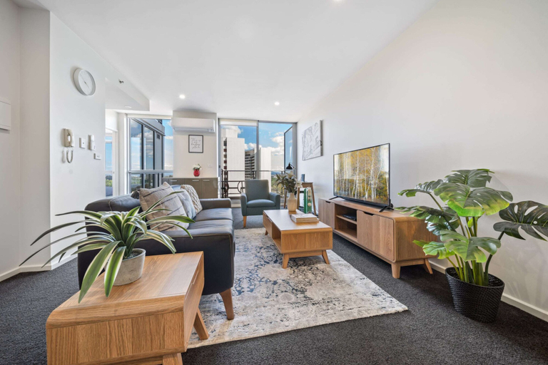 Living room 3, Glorious Central Canberra 1-bed With Pool & Sauna, Canberra