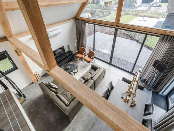 Living room 5, Modern Bungalow in Baarle-nassau With Pond View, Baarle-Nassau
