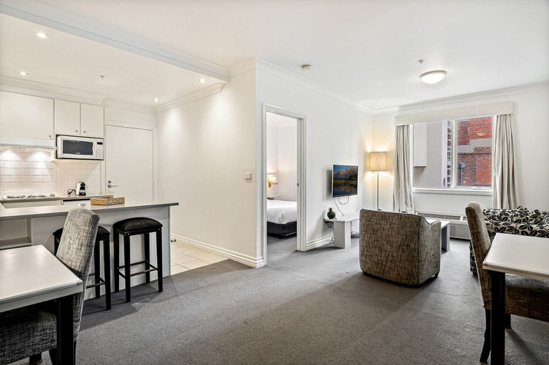 Living room 3, 1-bed Stay in Melbourne's Heart, Melbourne