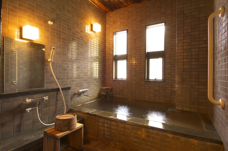 Bathroom, Shibu Onsen Ichinoyu Katei, Yamanouchi