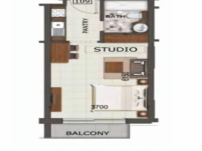 Room 2, Chic Studio in Oxford Terraces With Pool Gym, Dubai