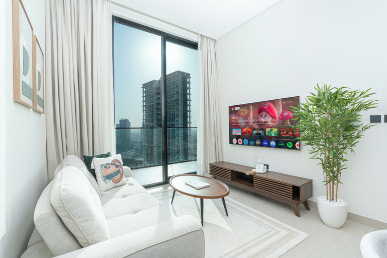 Living room 5, PVH - Serene 1BR - Binghatti House, Dubai