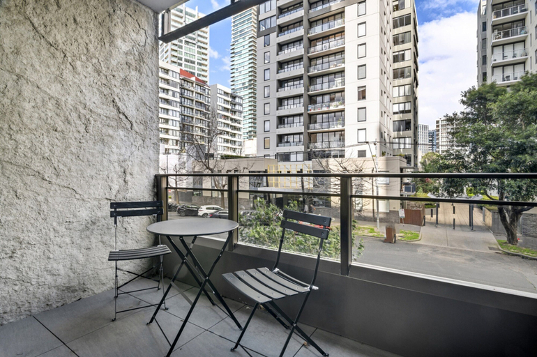 Balcony, Chic 1-bed South Melbourne Unit With Pool & Gym, Melbourne