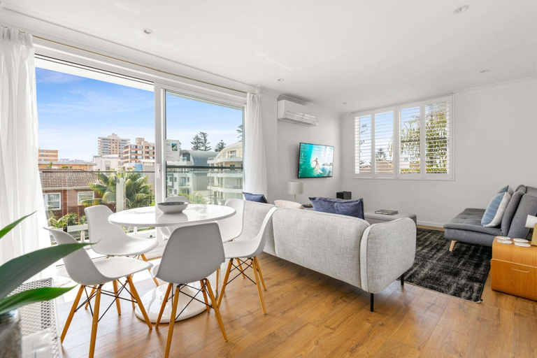 Living area, Coastal 2-bed Apartment Steps From Manly Beach, Sydney