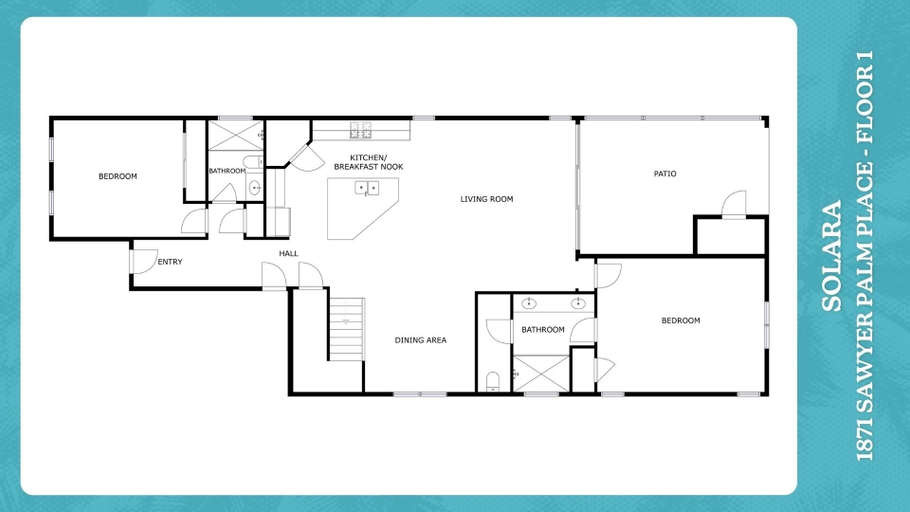 Floor plan 2, Solara Resort 5 Bedroom Private Pool + Spa Home 5 Home, Osceola