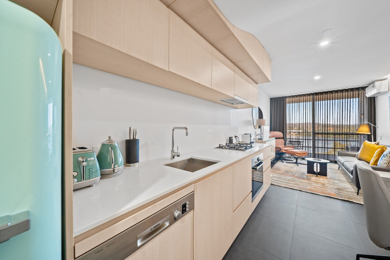 Private kitchen 3, Stylish Studio in Acton With Stunning Water Views, Canberra
