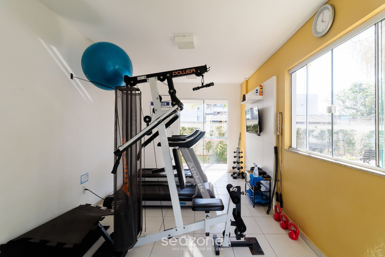 Fitness facility, Moderno Apto c/ Piscina em Canasvieiras RCP202, Florianopolis