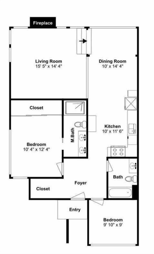 Floor plan 4, Spacious 2 Bedroom Condo Great For Friends and Families! Hiking, Swimming, Stargazing! by RedAwning, Mono