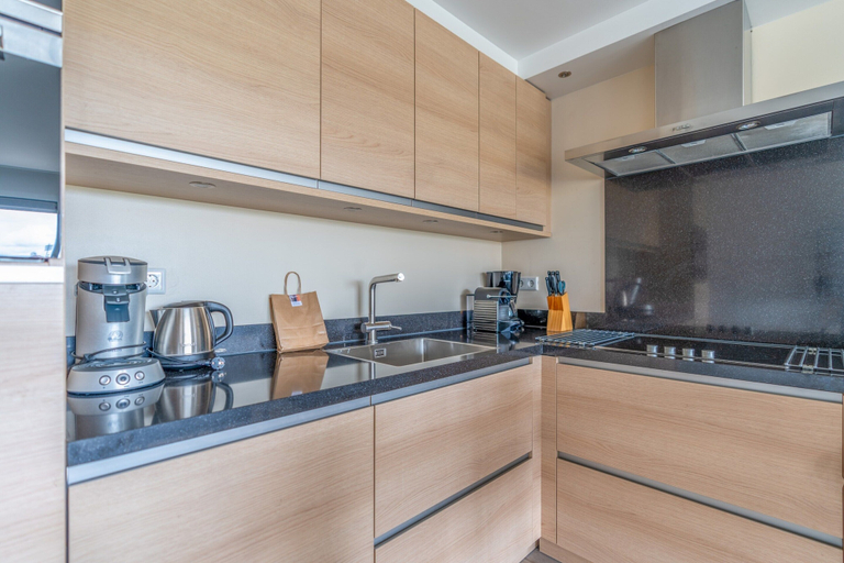 Private kitchen, 4-person corner apartment with a beautiful view, Texel
