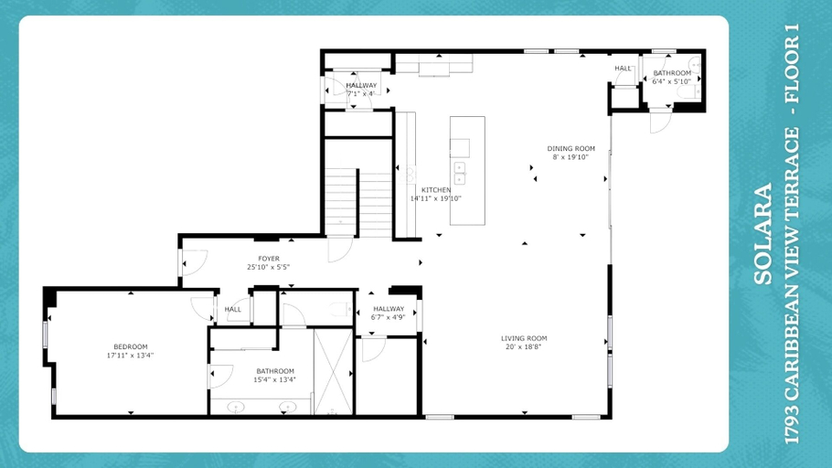 Floor plan 5, Solara Resort 5 Bedroom Home with Pool+Spa 5 Home, Osceola