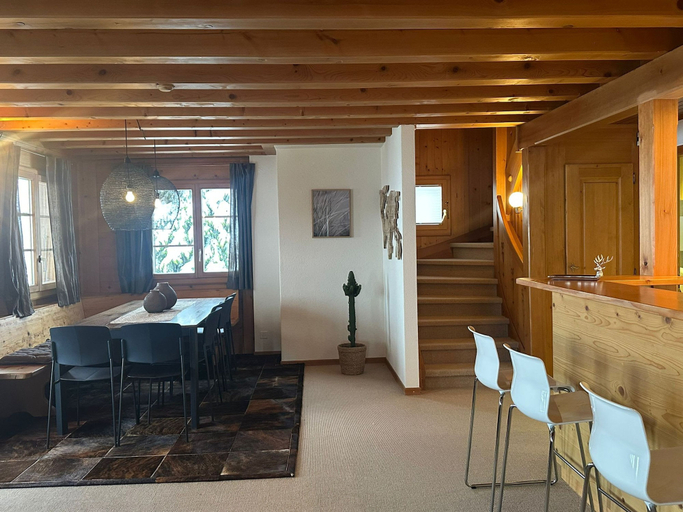 Room 3, Modern 3 Br Duplex With Huge Panoramic Alps Views, Pays-d'Enhaut