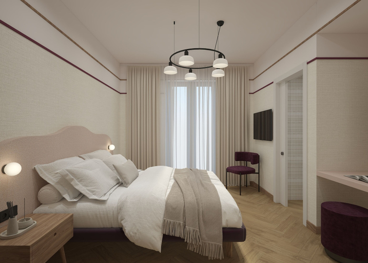 Bedroom 3, Hotel Taormina, Verona