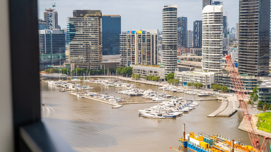 View from property, 2-bed With Harbour Views & Outstanding Amenities, Melbourne