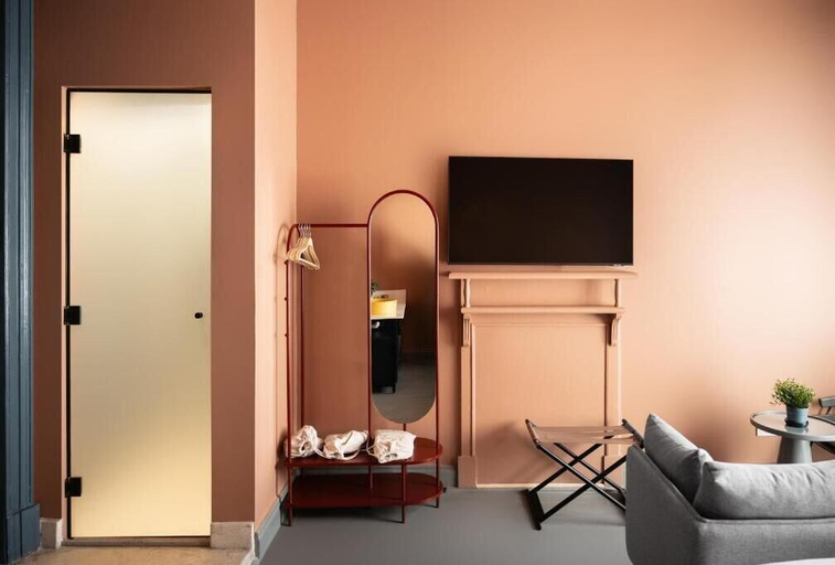 Living area 4, Brassbell grey apartments Bidair House, Qasr an-Nil