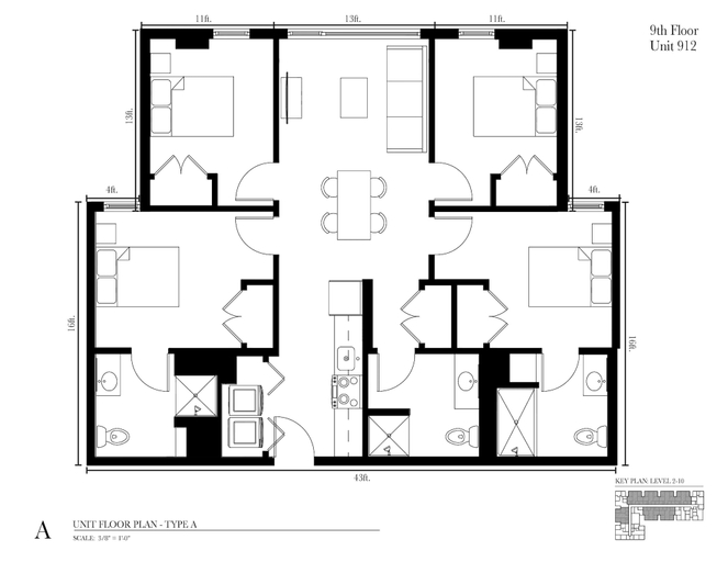 Room 5, Concert Stay New 4BR Apt by Salt Shed, Cook
