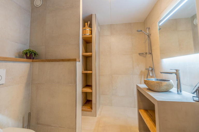 Bathroom, 2 person apartment with sauna, Texel