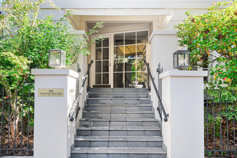 Exterior detail, Modern East Melbourne 2-bed Apartment With Parking, Melbourne