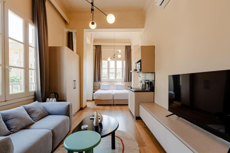 Living area 2, Brassbell Zamalek High ceiling studios, Zamalik