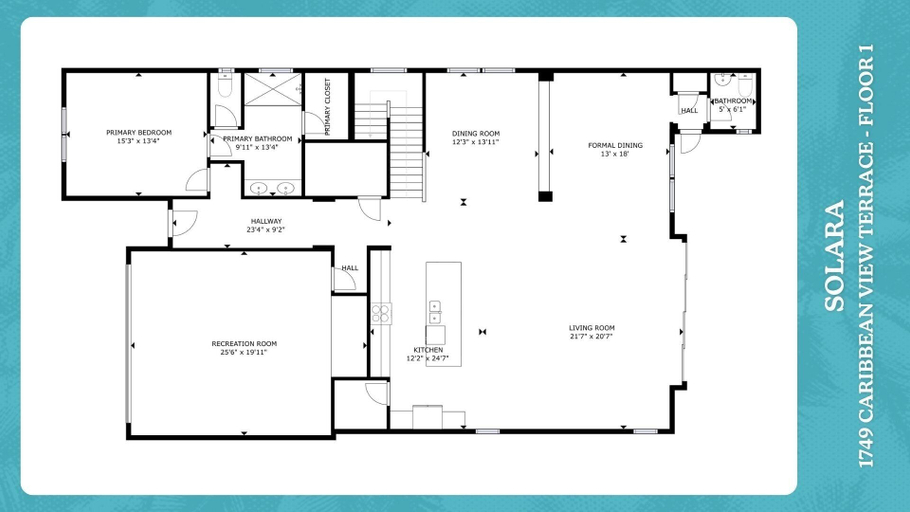 Floor plan 3, Solara Resort 9 Bedroom Private Pool Home 9 Home, Osceola