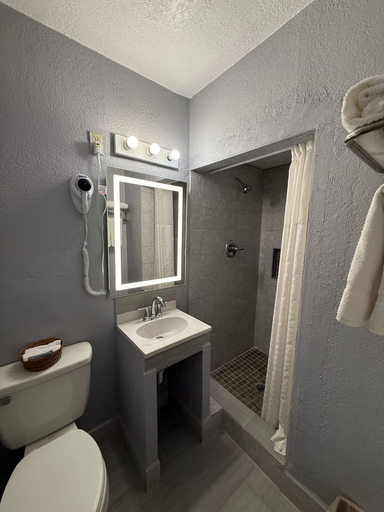 Bathroom 2, Executive Inn and Kitchenette Suites, Maverick