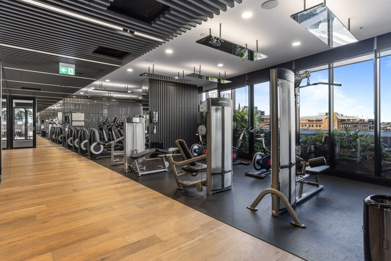 Fitness facility, Chic 1-bed With Parking, Pool and Gym, Fortitude Valley