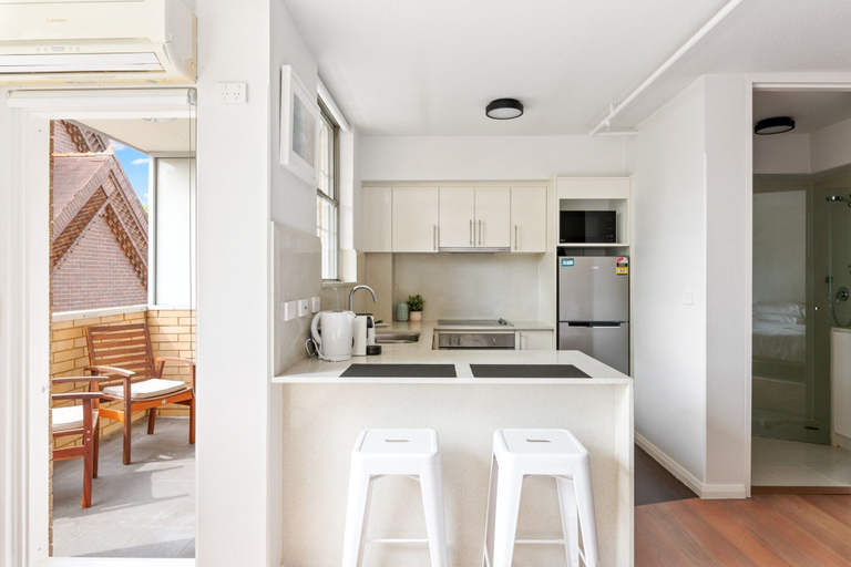 Private kitchen 3, Central Bondi Studio With Rooftop Pool Access, Sydney