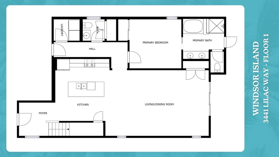 Floor plan 2, Windsor Island Resort 7 Bedroom Private Pool Home 7 Home, Polk