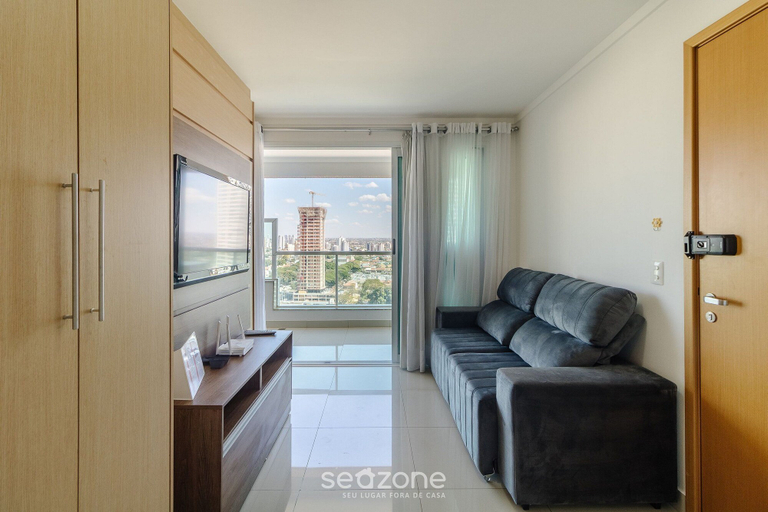 Living area 3, Estúdio em Cond no Setor Bueno CEL1804, Goiania