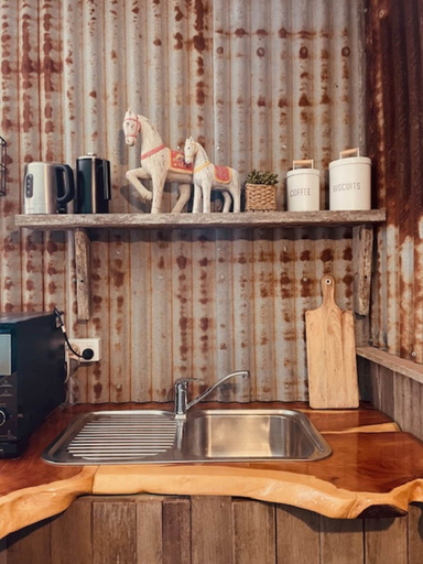Private kitchen, Charming 1-bed Farm Cabin With Wood Fire, Tenterfield