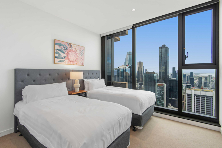 Bedroom 5, Pristine 2-Bed Central Apartment with City Views, Melbourne