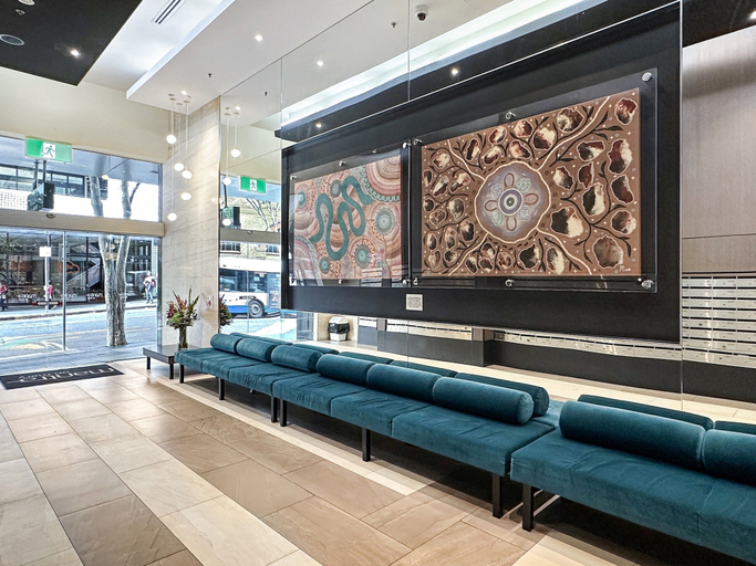 Lobby, High-rise 2-bed Apartment With Gym, BBQ & Pool, Brisbane