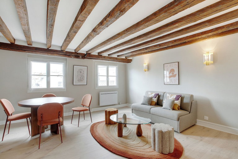 Living area 4, Appartements rue des Vertus, Paris