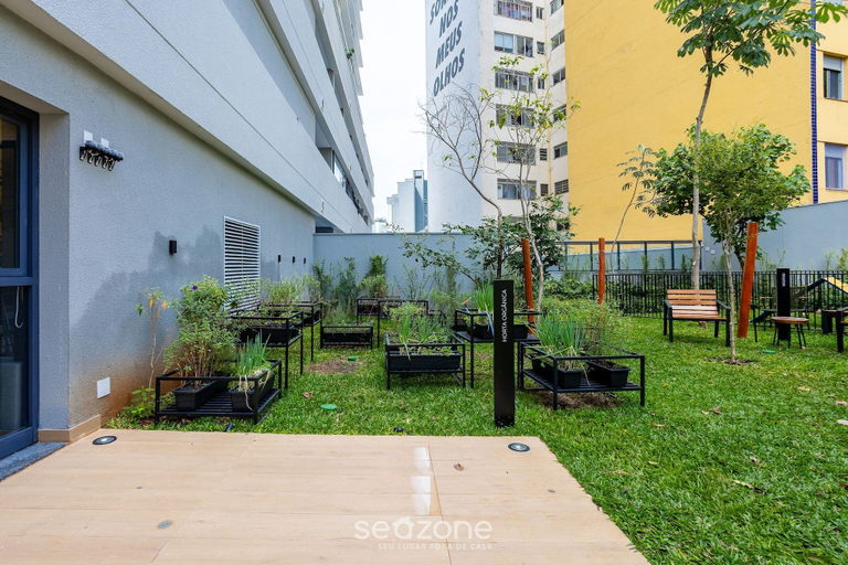 Terrace/patio, Apt w/ Balcony & View, 650m From the Metro Nik0504, São Paulo