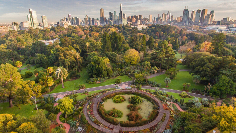 Aerial view, City View Haven in South Melbourne, Melbourne