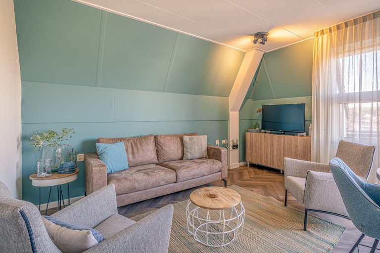 Living room 4, Nice pet-friendly apartment near the center of De Koog, Texel