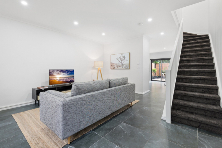 Living room 3, Sleek 2-bed Terrace Near Local Parks, Melbourne