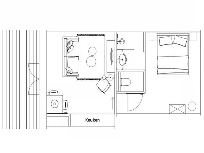 Floor plan, Beautiful Lodge Near Beach, Veere
