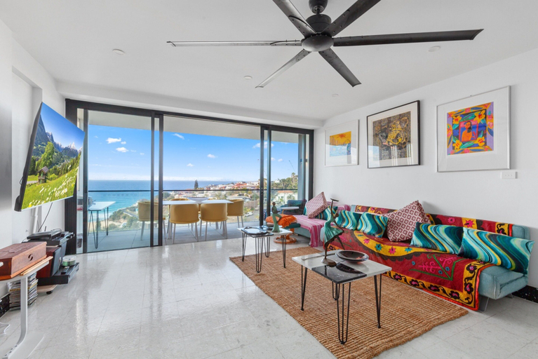 Living room 2, Bright Tamarama 2-bed With Balcony Water View, Sydney