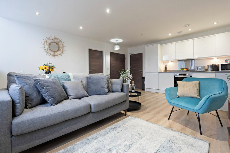 Living area 2, 411 Alexander House, Trafford