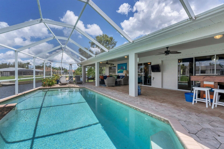 Pool 3, Cape Coral 3-Bedroom Canalfront Pool Vacation Home with Dock 3 Home, Lee